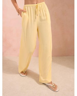 Friends Like These Wide Leg Tie Waist Linen Pants - Natural