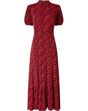 Joe Browns Ditsy Dreams High Neck Jersey Maxi Dress - Rot