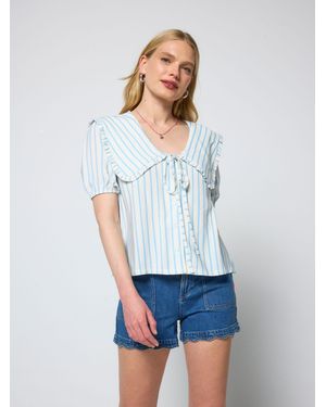 Scamp & Dude Stripe Collared Blouse - White