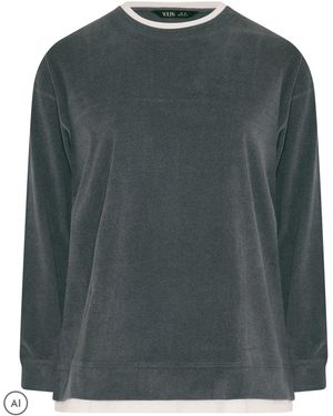 Yours Curve Soft Touch 2-In-1 Sweatshirt - Green