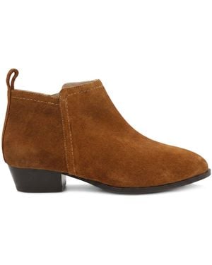 Jones Bootmaker Floralie Leather Cushioned Ankle Boots - Brown