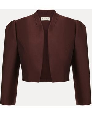 Phase Eight Ariel Satin Jacket - Brown