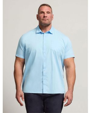 BadRhino Big & Tall Stretch Short Sleeve Shirt - Blue