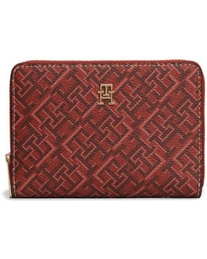 Tommy Hilfiger Monogram Zip-Around Wallet Gift Box - Red