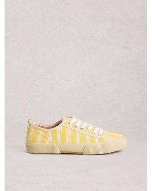 White Stuff Stuff Pippa Canvas Lace Up Sneakers - Natural