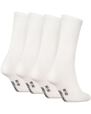 Calvin Klein Crew Socks 4 Pack - White