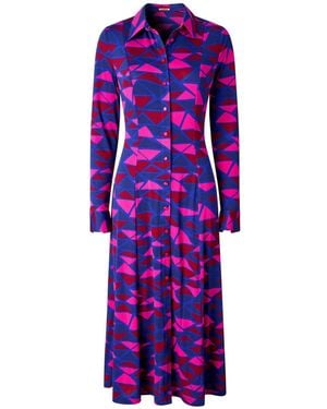 Joe Browns Geo Print Midi Shirt Dress - Purple
