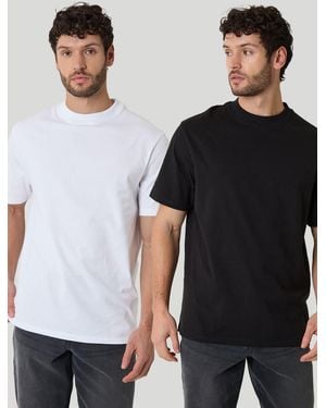 Threadbare Relaxed Fit Cotton T-Shirts 2 Pack - Gray