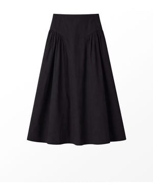 Ro & Zo Cotton Gathered Skirt - Black