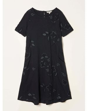 FatFace Fatface Simone Petite Embroidered Jersey Mini Dress - Black