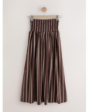 Next Shirred Maxi Skirt - Brown