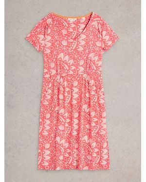 White Stuff Tallie Jersey Dress - Pink