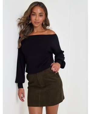 Threadbare Corduroy Mini Skirt - Blau