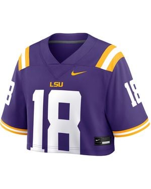 Nike Lsu Dri-Fit College Cropped Game Jersey - Blue