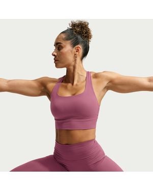 Nike Zenvy Light-Support Padded Longline Sports Bra - Red