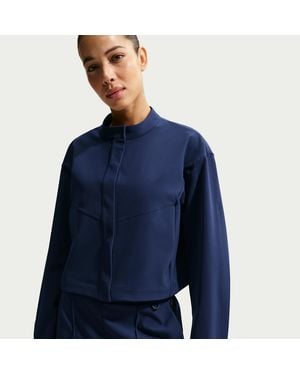 Nike 24.7 Perfectstretch Dri-Fit Loose-Fit Cropped Jacket - Blue