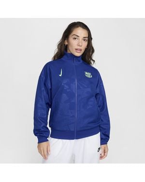 Nike Fc Barcelona Strike Third 'Dri-Fit Soccer Anthem Jacket - Blue