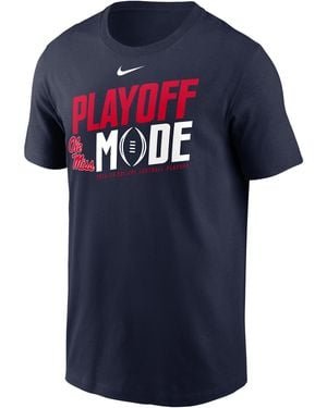 Nike Ole Miss 2025/26 College Football Playoff Bound Pass Protection College T-Shirt - Blue