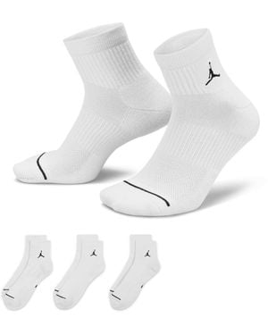 Nike Calze Alla Caviglia Per Tutti I Giorni (3 Paia) - Bianco