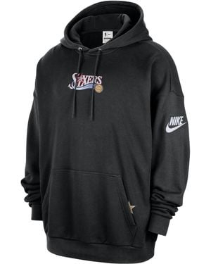 Nike Philadelphia 76Ers 2025/26 Hardwood Classics Club Nba Premium Pull-Over Hoodie - Black