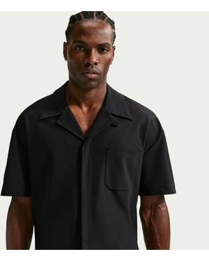 Nike 24.7 Perfectstretch Dri-Fit Uv Button-Up Shirt - Black