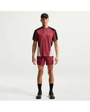Nike Retro Dri-Fit 4" Brief-Lined Running Shorts - Red