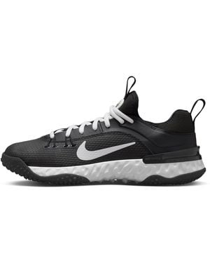 Nike Huarache 9 Elite Tf Lax Lacrosse Shoes - Black