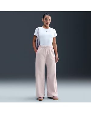 Nike Sportswear Club Fleece Mid-Rise Wide-Leg Cozy Pants - Blue