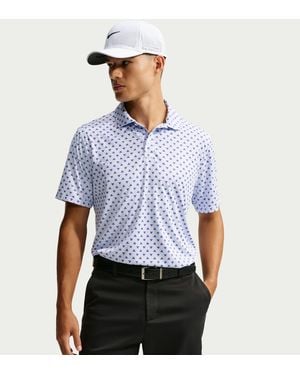 Nike Par Dri-Fit Printed Golf Polo - Blue