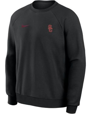 Nike Usc Premium Performance Dri-Fit College Pullover Crew - Black