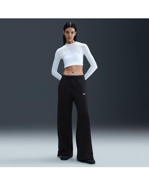 Nike Sportswear Phoenix Fleece High-Waisted Wide-Leg Trousers - Blue