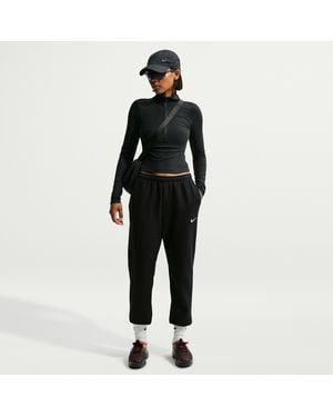 Nike Studio Fleece Medium Weight Mid-Rise Jogger Pants - Black