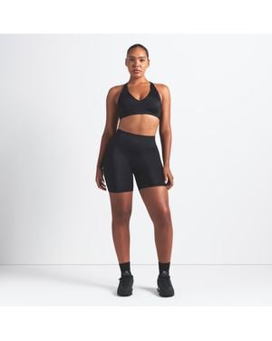 Nike Skims Satin Shine High-Waisted 5" Biker Shorts - Blue