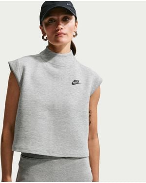 Nike Sportswear Tech Fleece Short-Sleeve Top - Gray