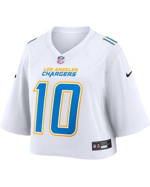 Nike Justin Herbert Los Angeles Chargers Nfl Cropped Tundra Game Jersey - Blue