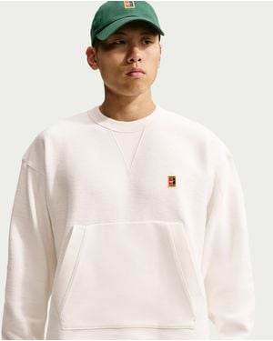 Nike Club Rules French Terry Crew-Neck Sweatshirt - White
