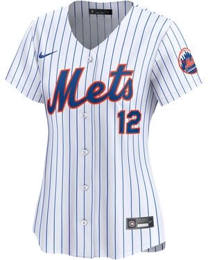 Nike Francisco Lindor New York Mets Dri-Fit Mlb Limited Jersey - Blue