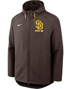 Nike San Diego Padres Authentic Collection Therma-Fit Mlb Full-Zip Hooded Jacket - Brown