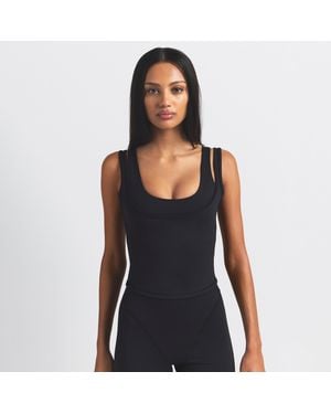 Nike Skims Matte Double-Strap Scoop Tank Top - Blue