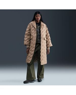 Nike Sportswear Swoosh Series Therma-Fit Oversized Down Trench Coat - Blue