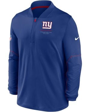Nike New York Giants Sideline Dri-Fit Nfl 1/2-Zip Top - Blue