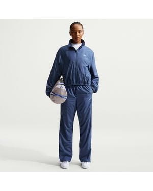 Nike Sportswear Classic Mid-Rise Open-Hem Pants - Blue