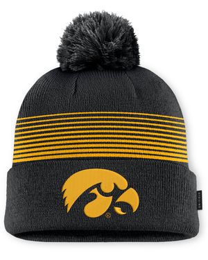 Nike Iowa Sideline Peak College Cuffed Pom Beanie - Yellow