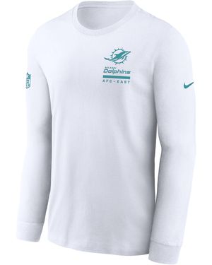 Nike Miami Dolphins Sideline Team Issue Dri-Fit Nfl Long-Sleeve T-Shirt - Blue