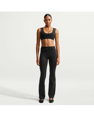 Nike Skims Matte High-Waisted Slim Flared Leggings - Black