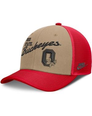 Nike Ohio State Legacy Rise Dri-Fit College Trucker Adjustable Hat - Brown