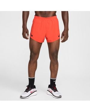 Nike Aeroswift Dri-Fit Adv 4" Brief-Lined Running Shorts - Red