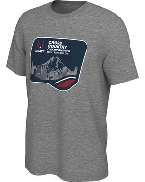 Nike Usatf Running T-Shirt - Gray