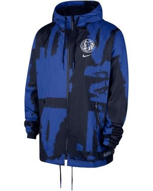 Nike Dallas Mavericks Courtside Nba Club Woven Full-Zip Jacket - Blue
