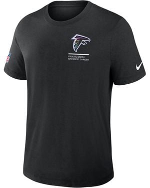 Nike Atlanta Falcons Crucial Catch Dri-Fit Nfl T-Shirt - Black